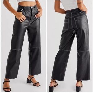 Free People The It Factor vegan leather pants. Size 4.